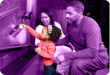 Children exploring exhibits at DISCOVERY Children's Museum.
