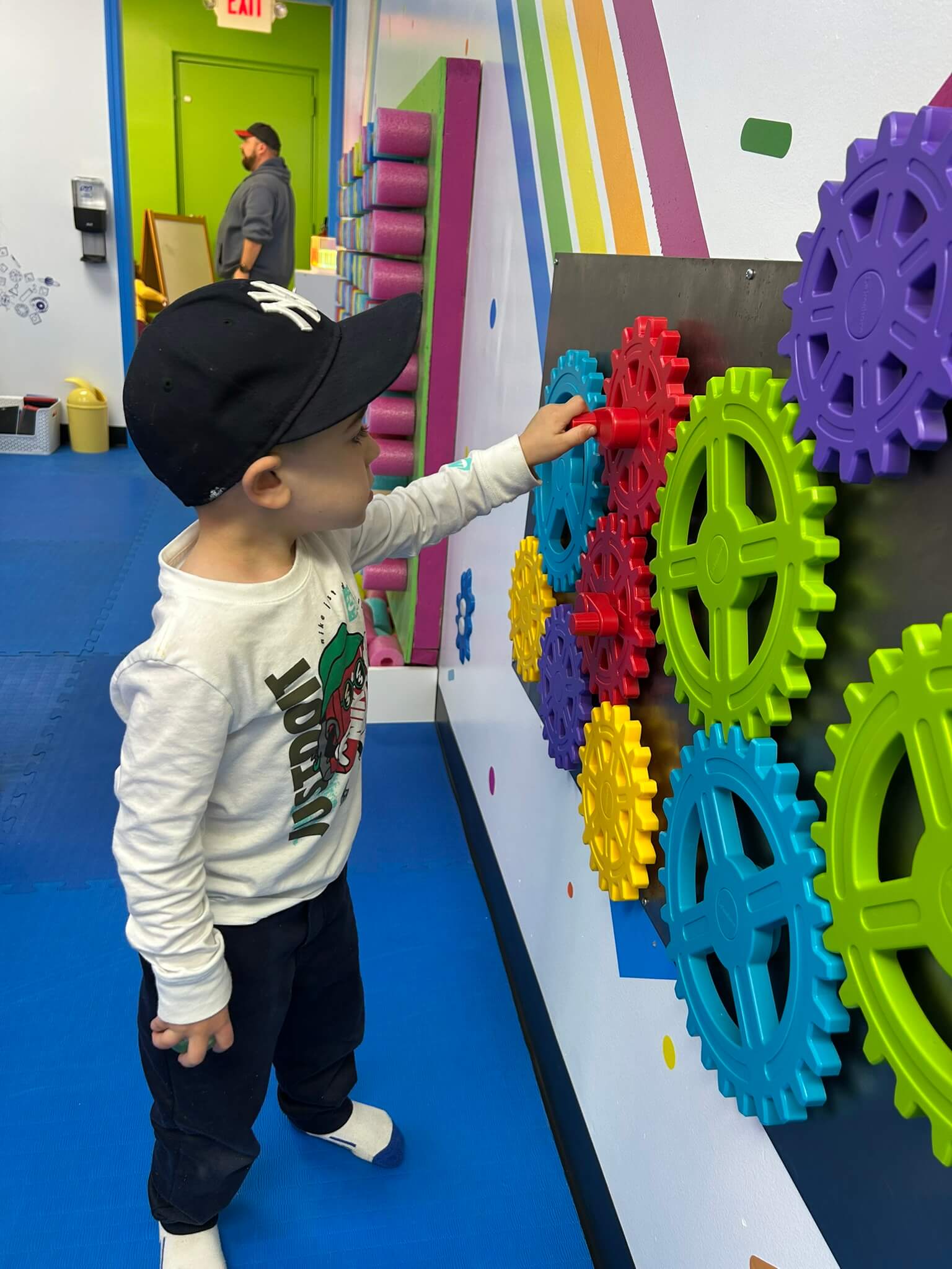 Sensory wall play area at Discovery Den.