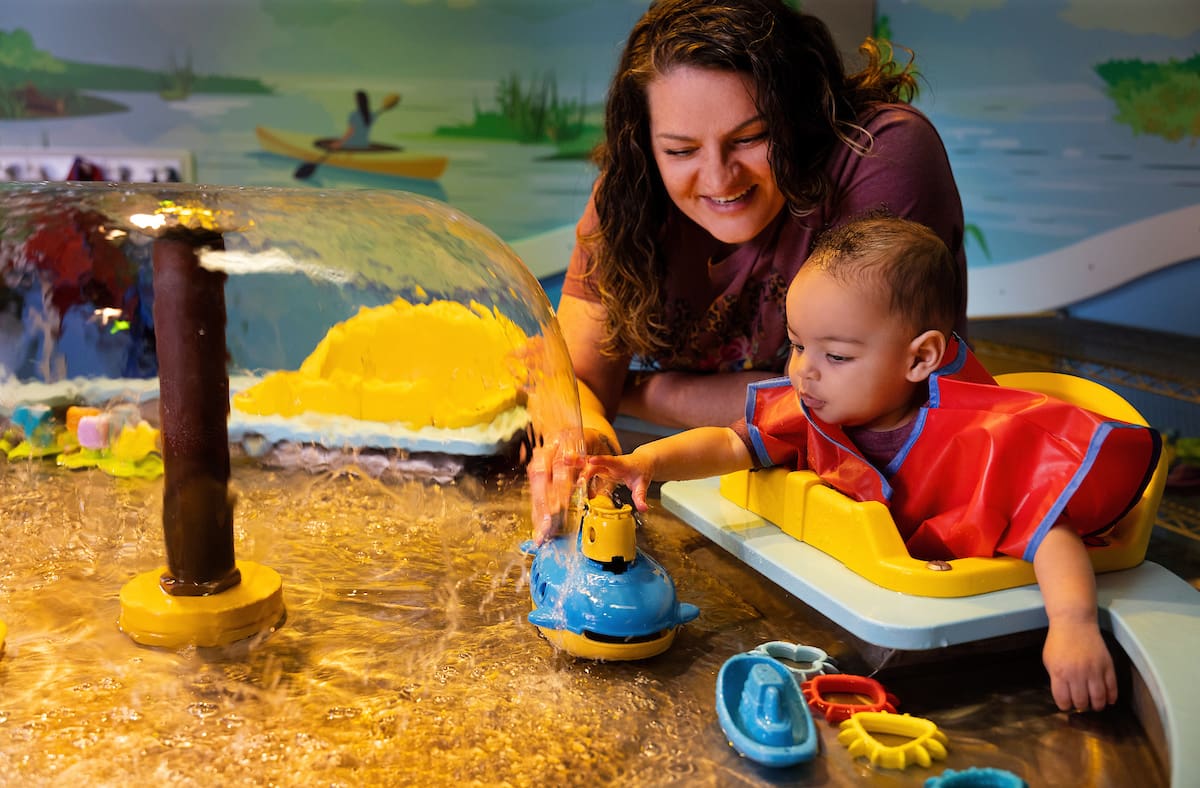 Water table exhibit at Discovery Place Kids-Rockingham