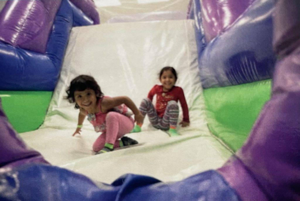 District's Kid Zone with inflatables for younger children.