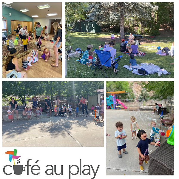 Promotional collage for classes and family programming at Durango Cafe au Play.