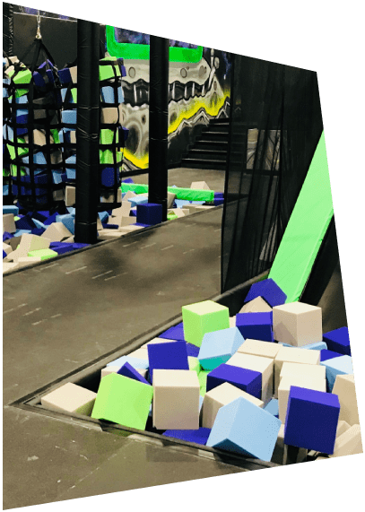Foam pit and angled play zone at Elevate Milan