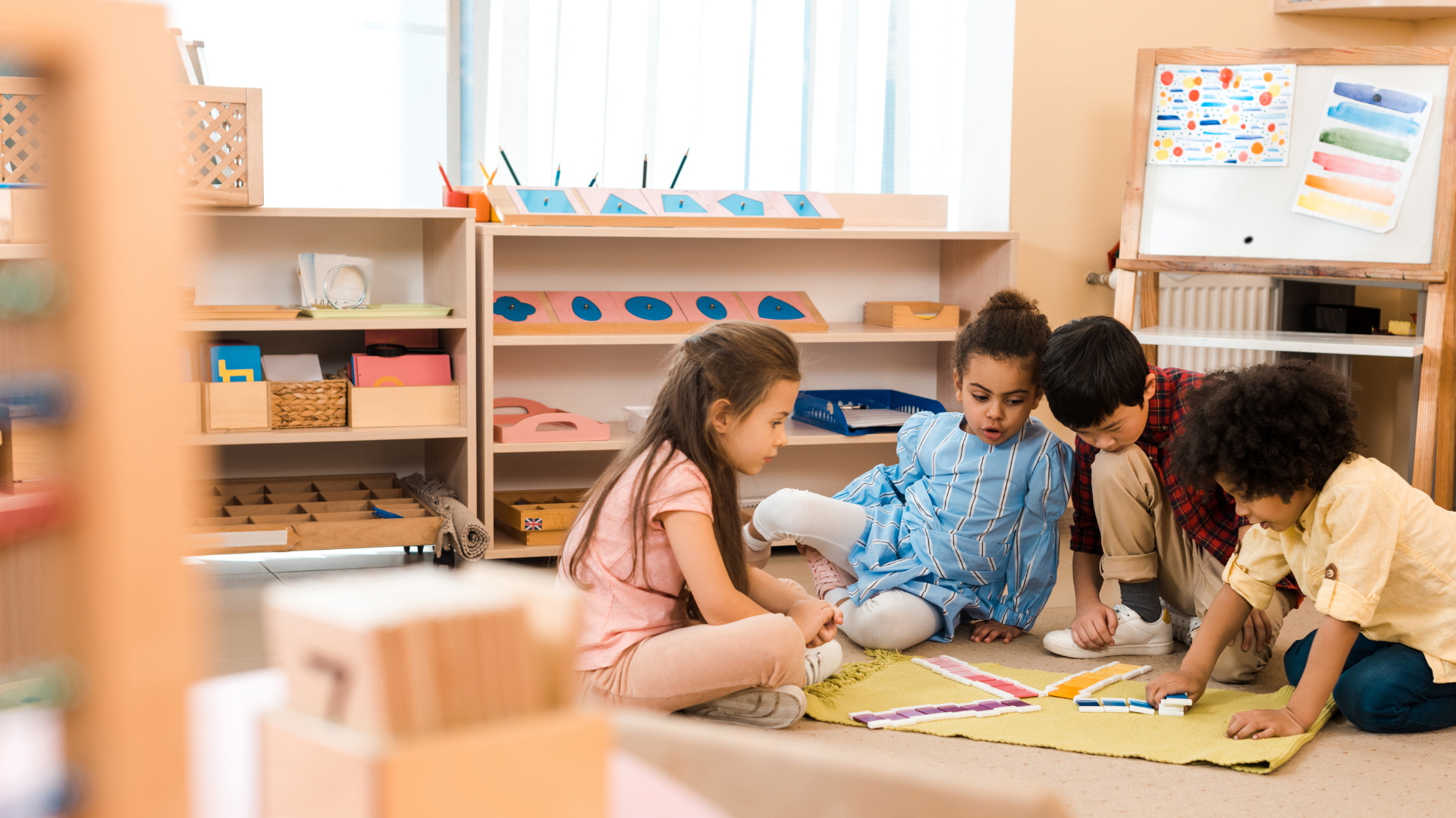 Children gathered in a class-style activity space at EverPlay Village.