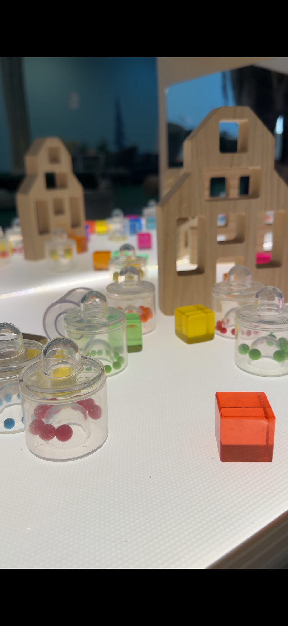 Sensory-light play setup at Explore Your Senses