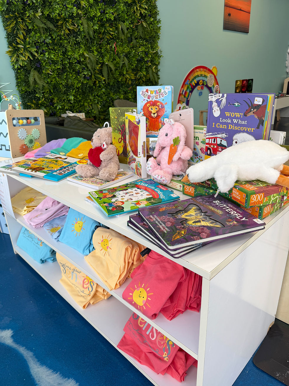Books and quiet-play area at Explore Your Senses