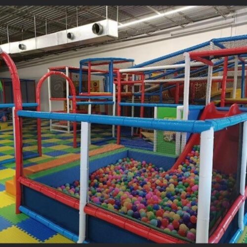Indoor ball pit and slide at Fun City Lumberton