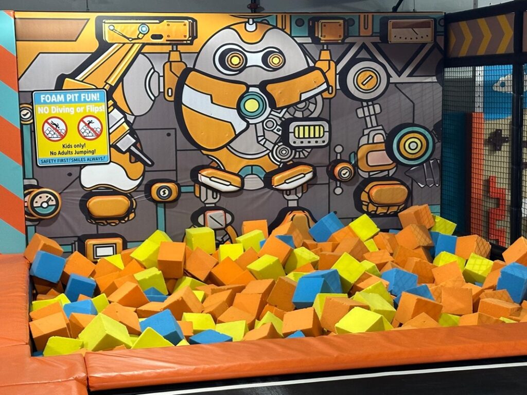 Foam pit wall at Fun For All.