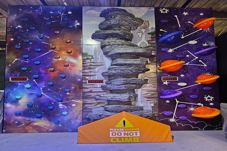 Climbing walls at Fun Nation Action Park.