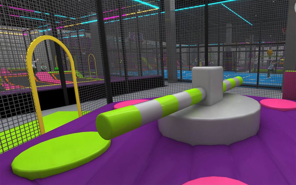 Wipeout attraction at Fun Nation Action Park.