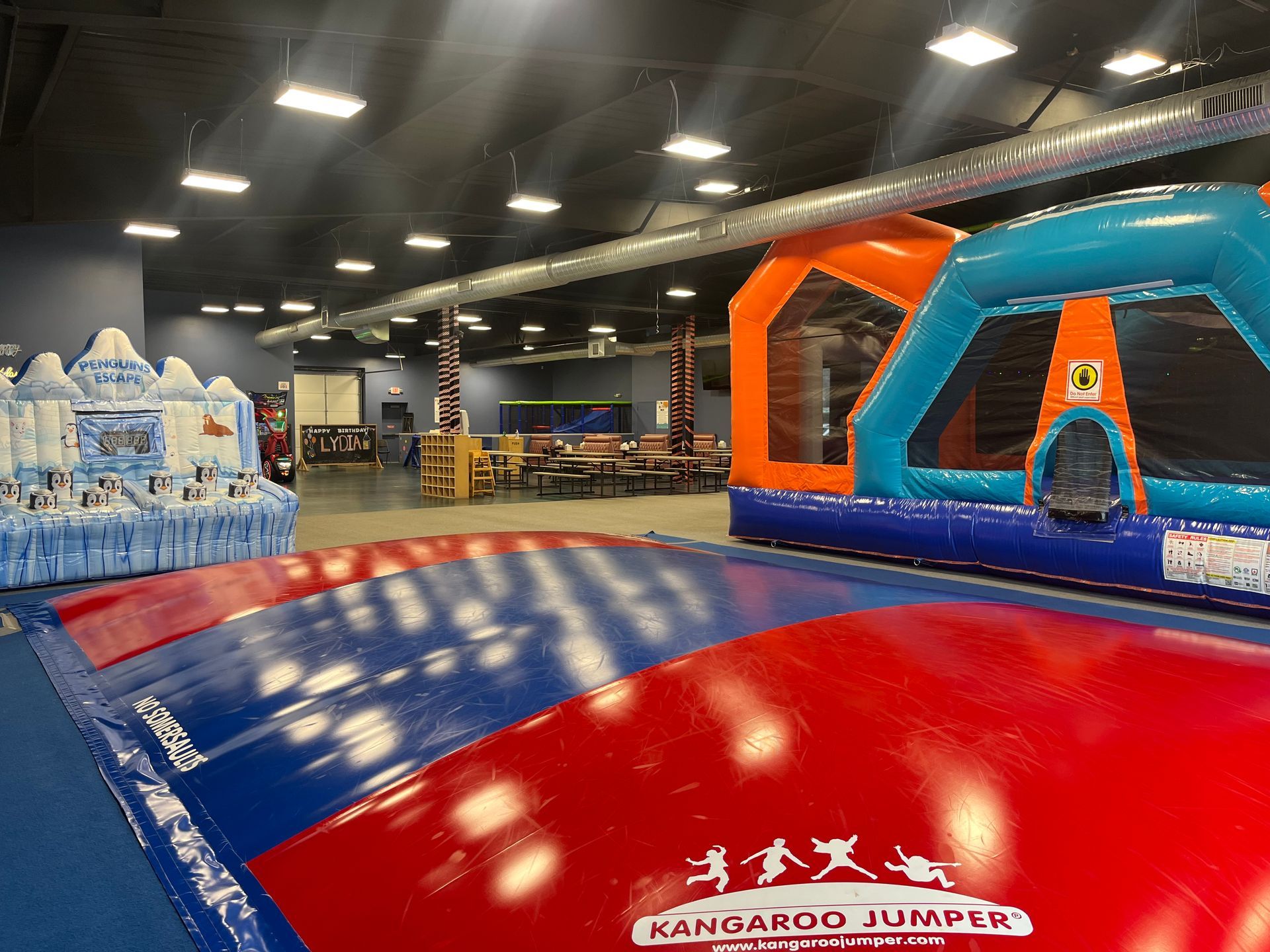 Inflatable play area at Fun Run Blue Springs
