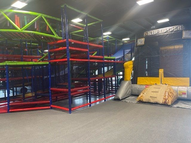 Sky maze play structure at Fun Run Blue Springs