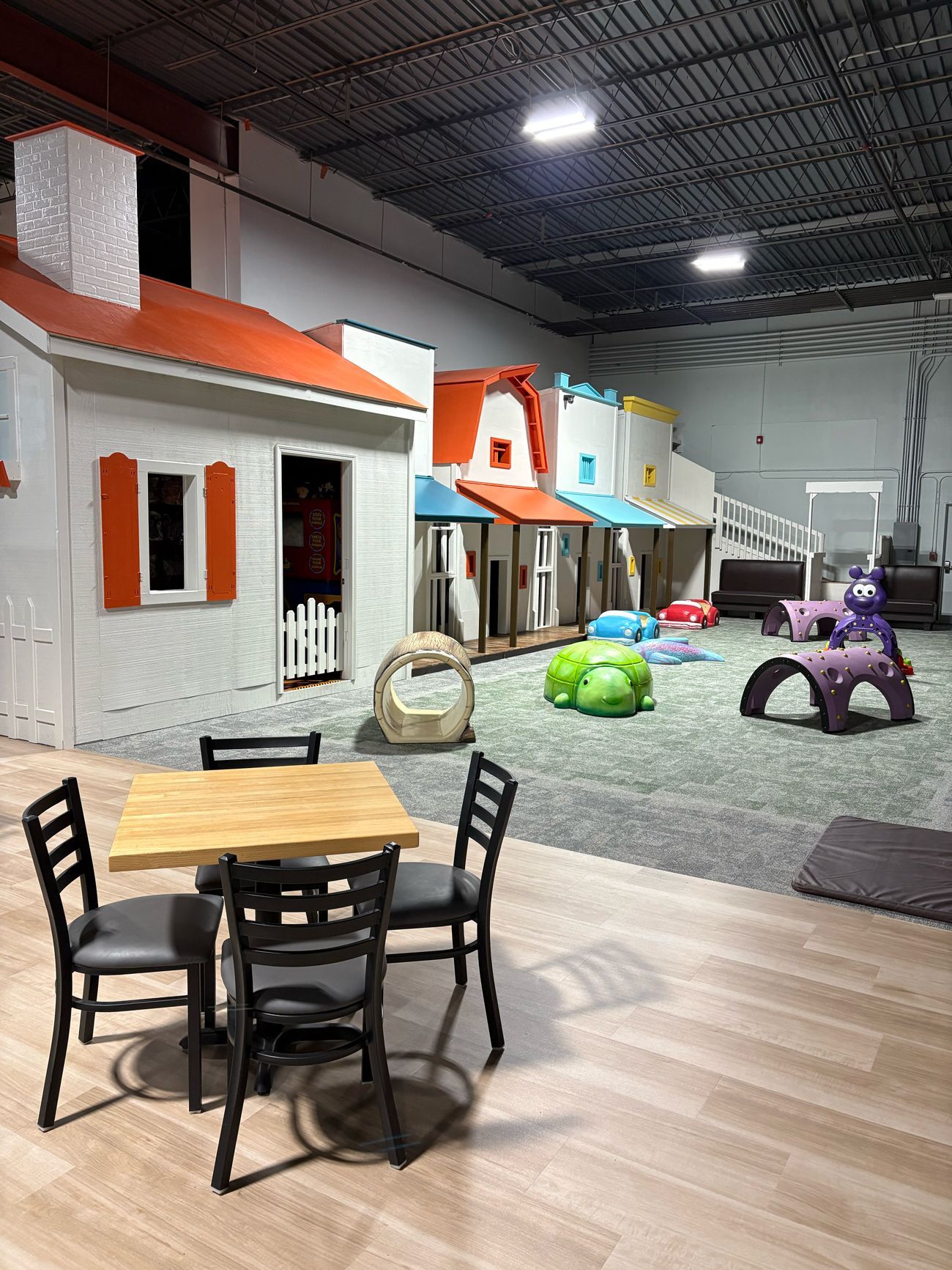 Wooden town section at Fun Run Liberty