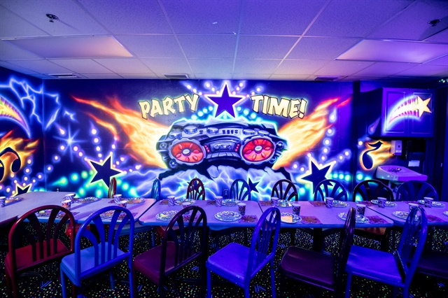 Party room at Fun Zone Skate Center