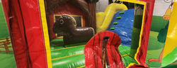Close-up of inflatable play equipment at FunFlatables