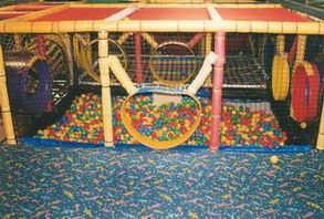 Ball pit section of FunWorld's indoor playground.