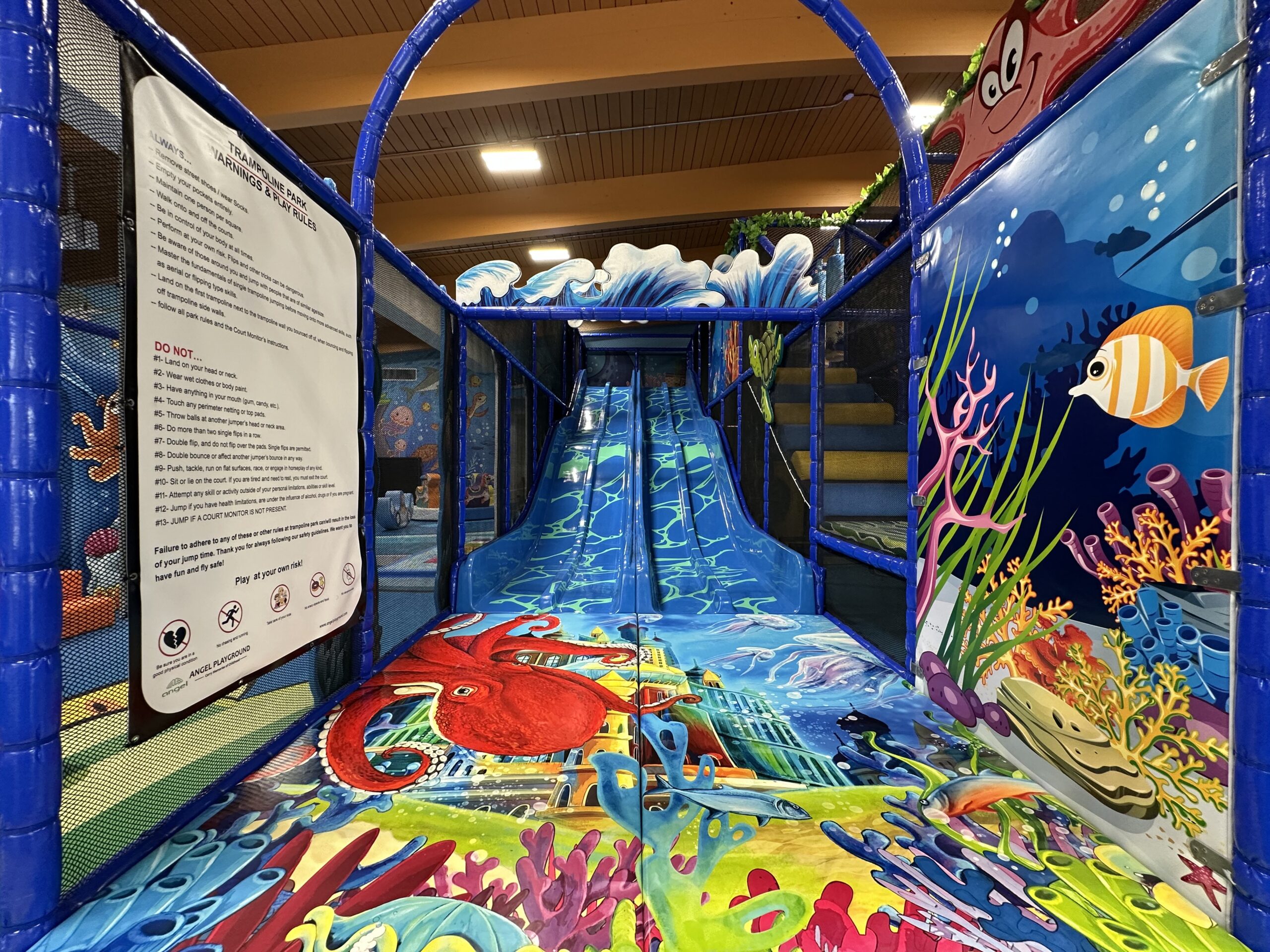 Indoor ocean-themed play zone at GO KIDZ Playground