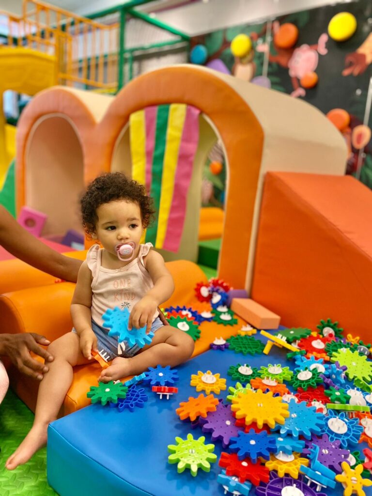 Go Playland indoor play area with soft-play elements and open seating.