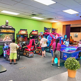 Arcade area at GO WILD! Family Fun Zone.