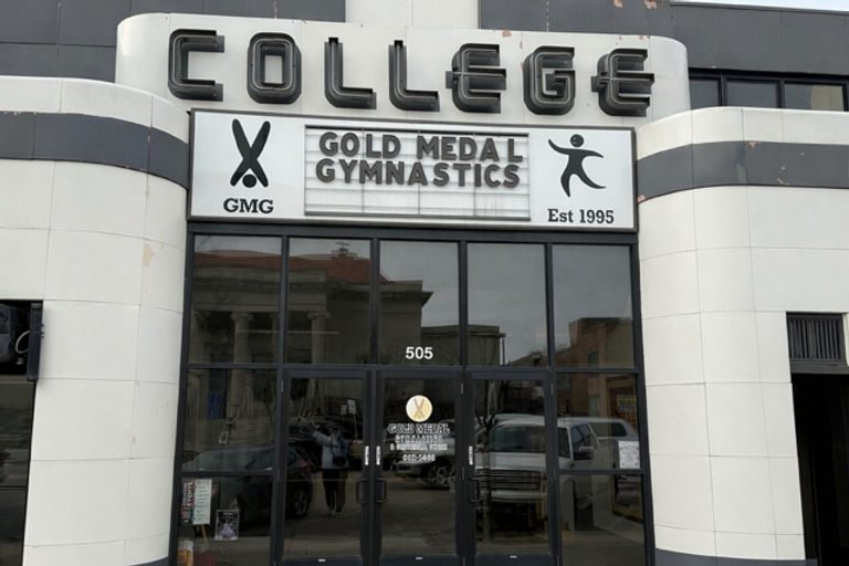 Exterior entrance to Gold Medal Gymnastics at 505 Main Avenue in Brookings.