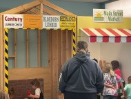 Children exploring the indoor play and discovery area at Goshen County Library