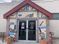 Decorative entrance at Goshen County Library