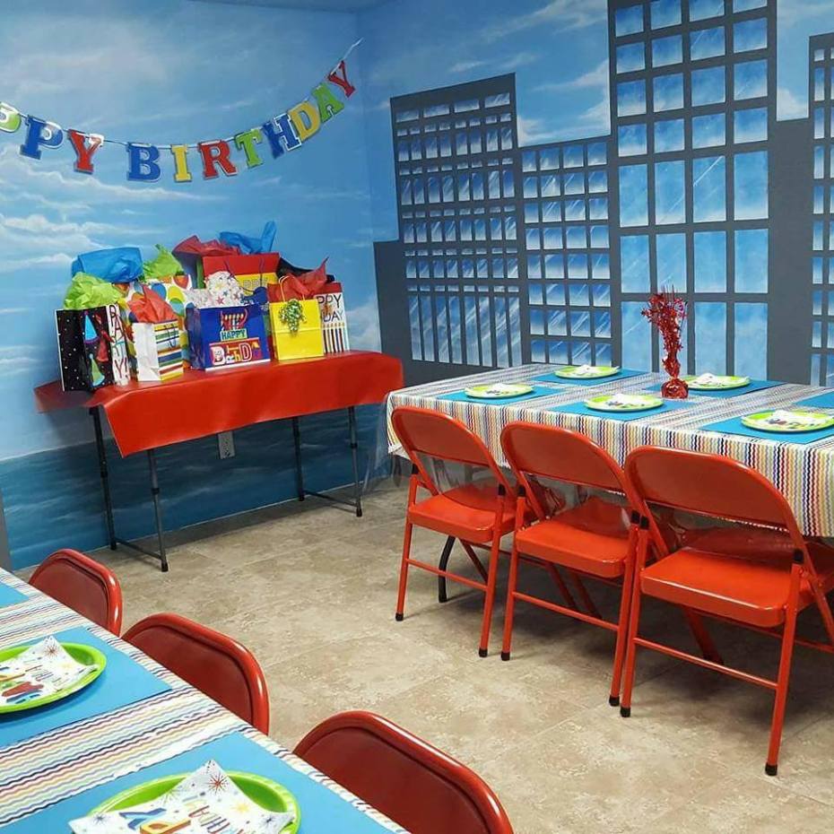 Party room at The Grip Ninja