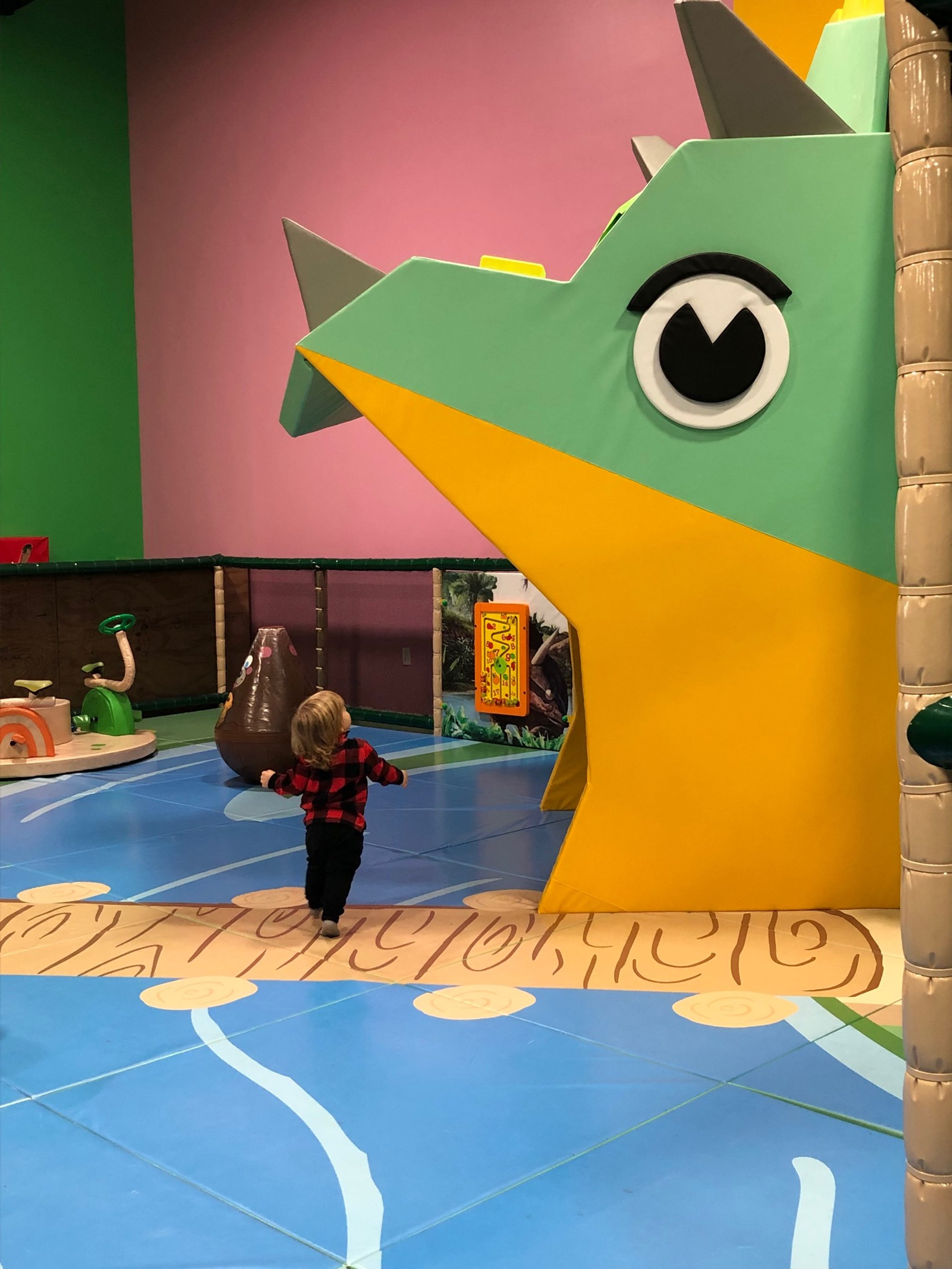 Toddler-sized themed play area at Happy Land Indoor Playground