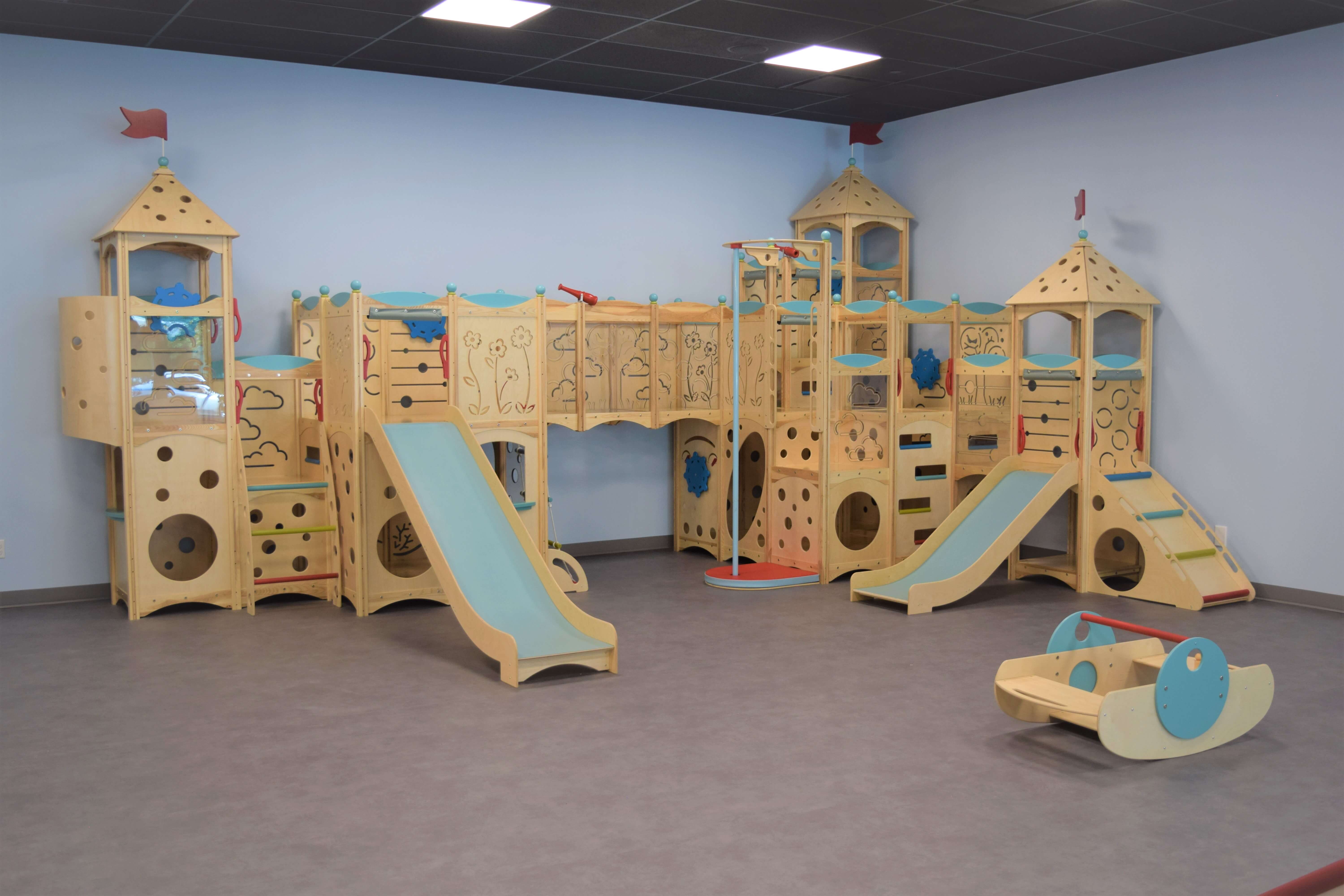Wide view of the play room at Honey Joe's