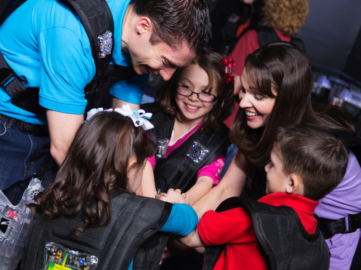 Laser tag players at Impact Fun Zone.