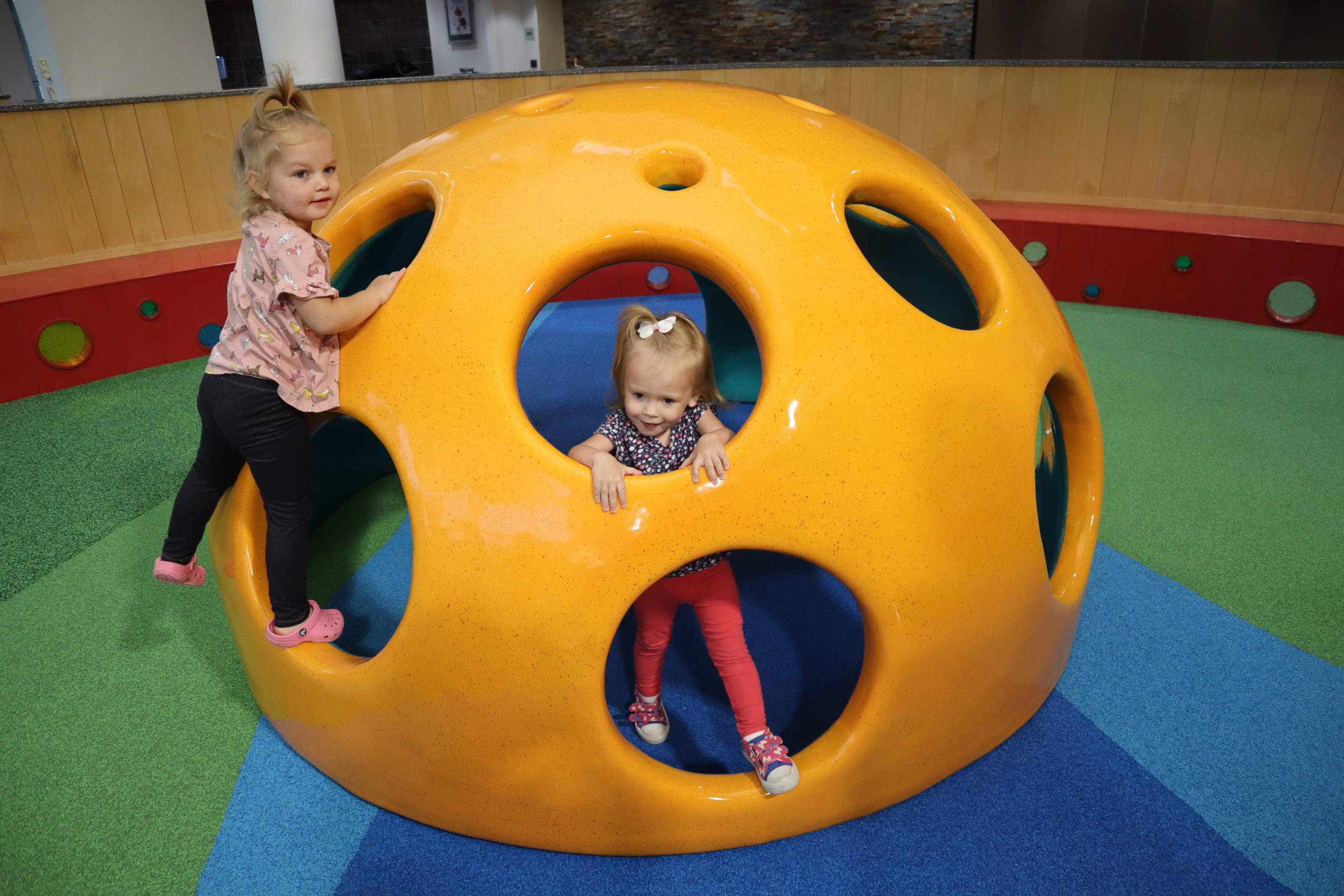 Toddler-friendly play dome and soft play area at James A. Henderson Playground.