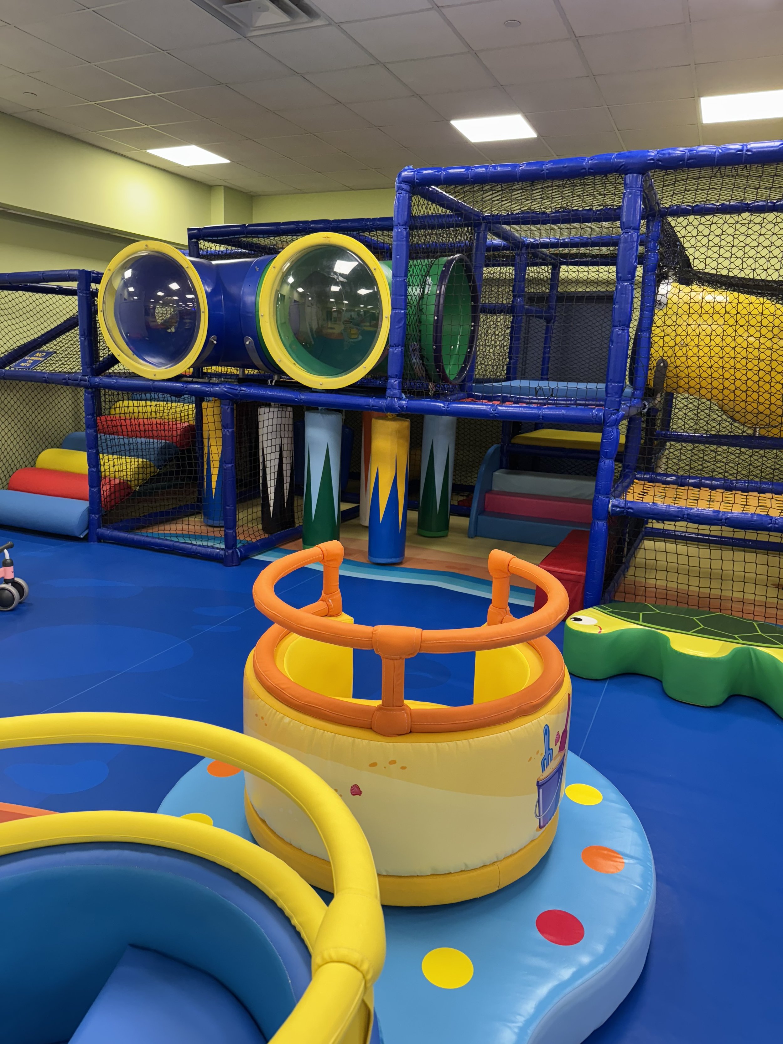 Play features inside JJ's Playhouse.