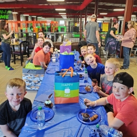 Birthday party setup at Jump Time Bozeman
