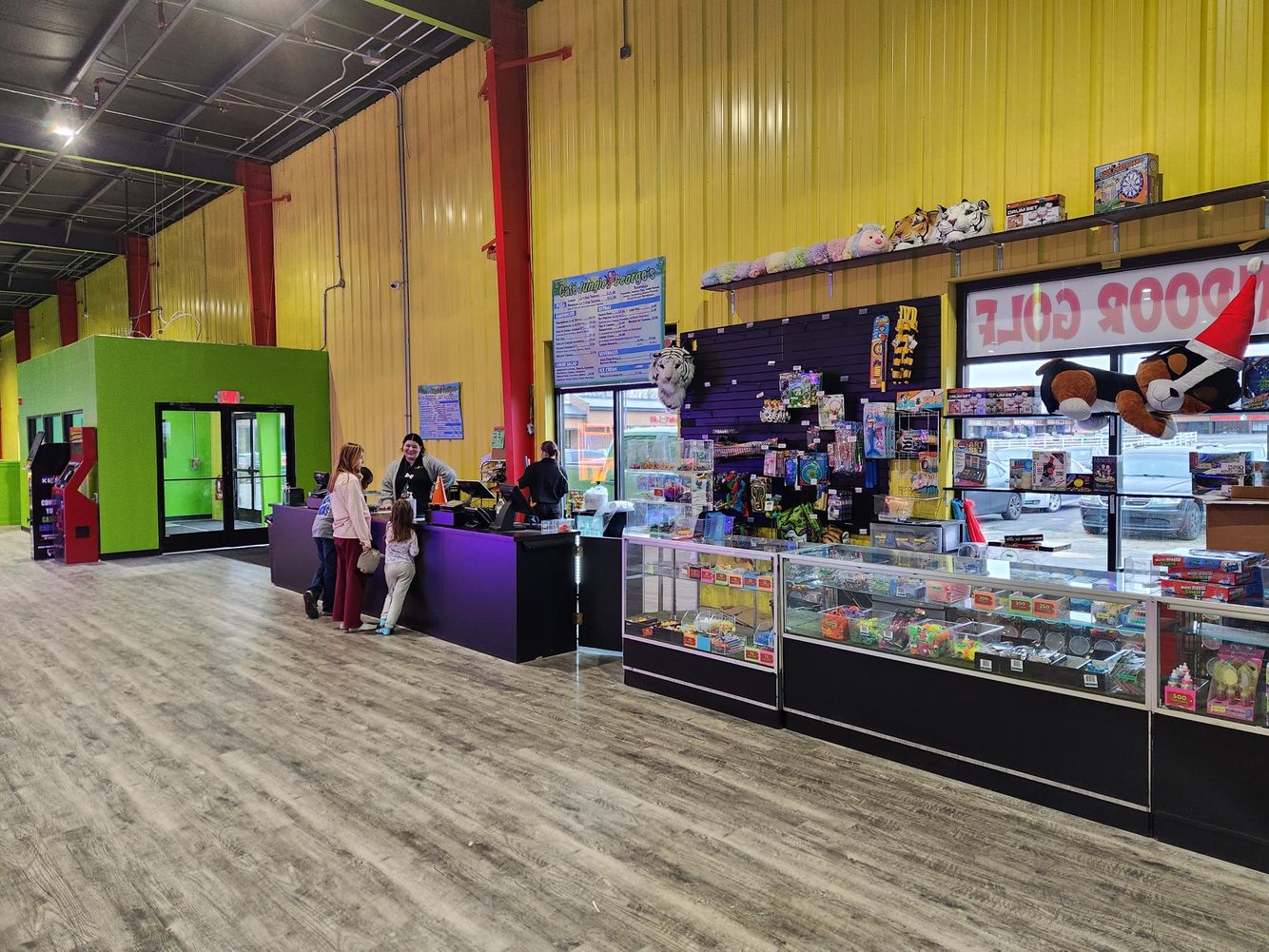 Arcade prize counter at Jungle George's in Fort Wayne.