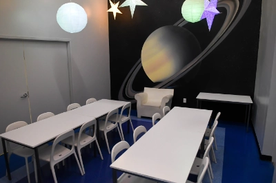 Inflatable play setup at Kangaroo Zoo