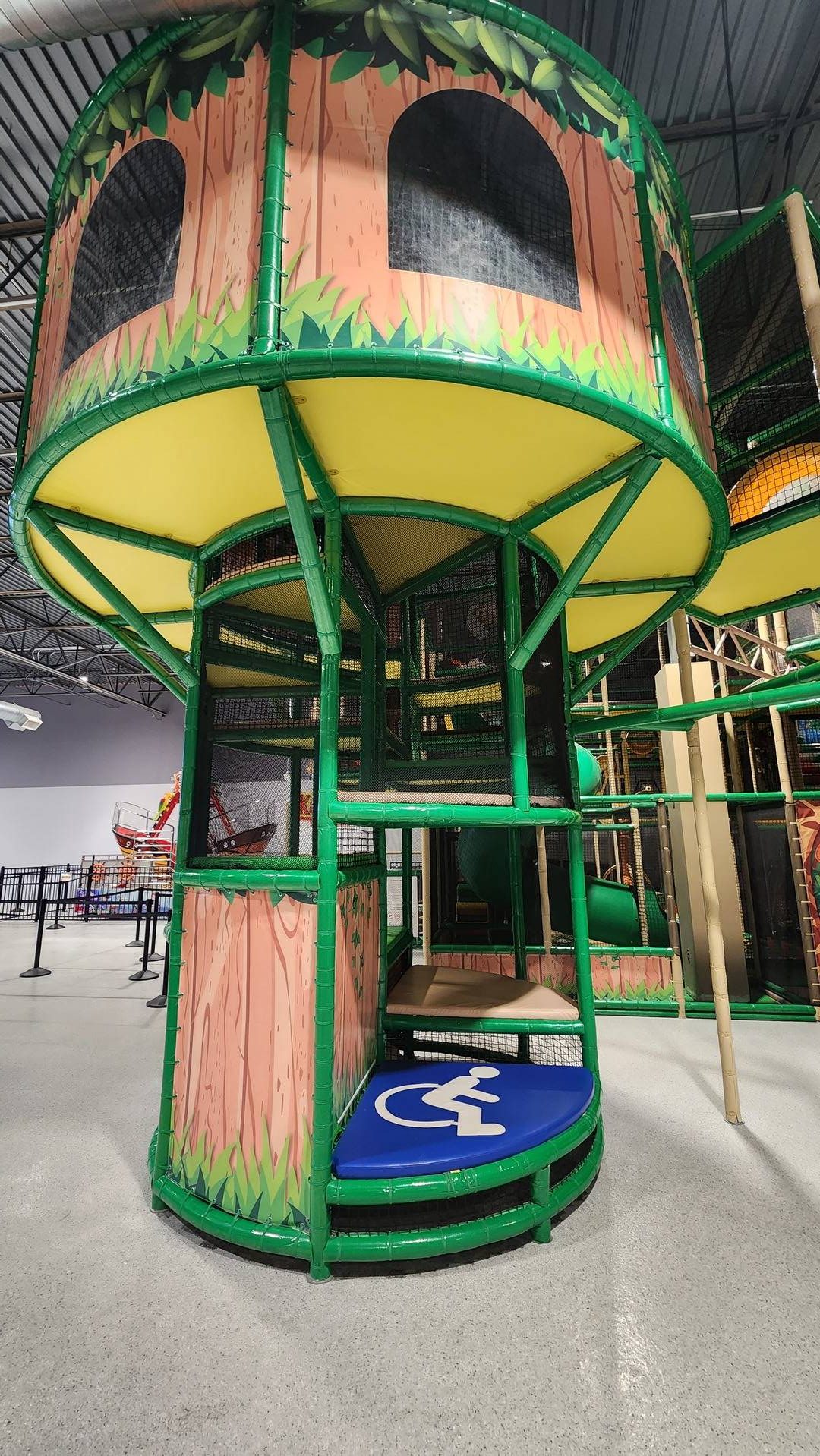 Main indoor climbing structure at Kanga's Independence