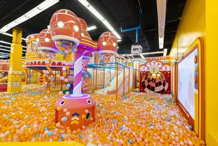 Ball pit play area at Keiki Kingdom Wonderland Adventure in Aiea