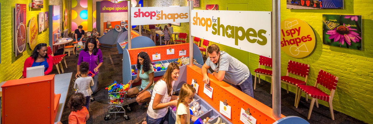 Hands-on family play zone at Kentucky Science Center.