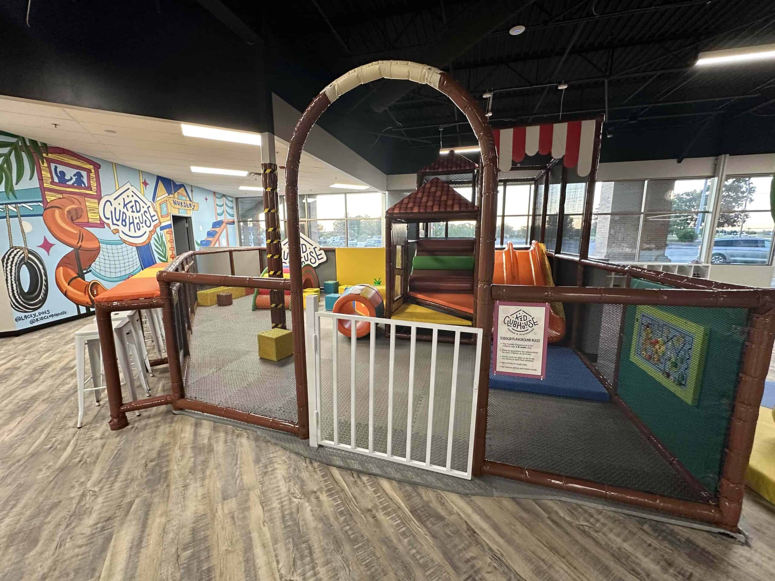 Gated toddler zone at Kid Clubhouse Mason