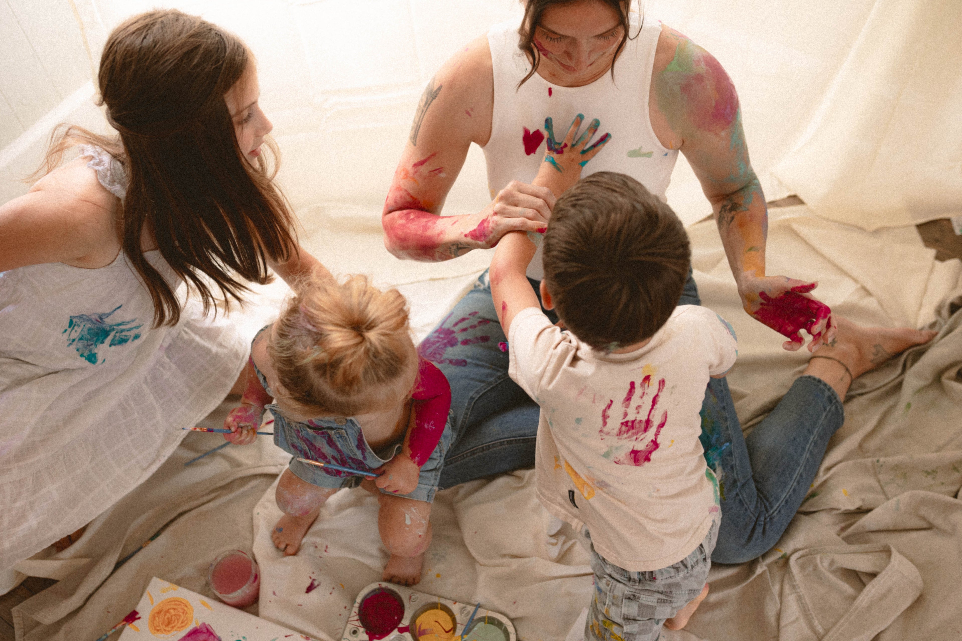 Children's creative play setup at KidCentric Creative Studio