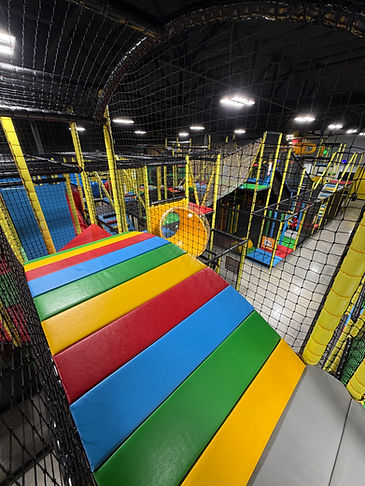 Indoor climbing structure at Kiddos Playplace in Chico