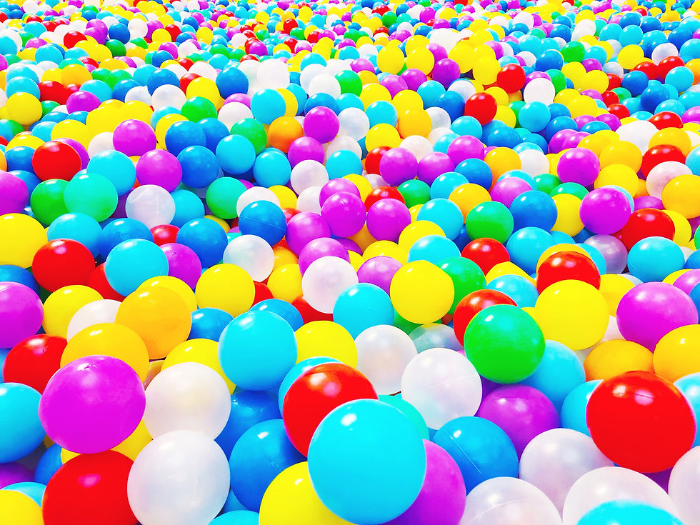 Colorful ball pit area at Kiddy Club Playground
