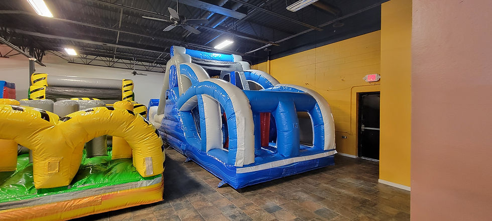 Inflatable play zone at Kids Castle Fun Center.