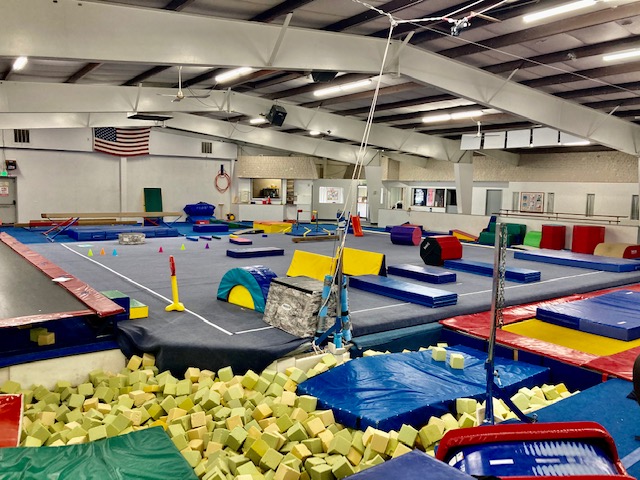 Kids Castle interior play equipment at Gymnastics Plus.