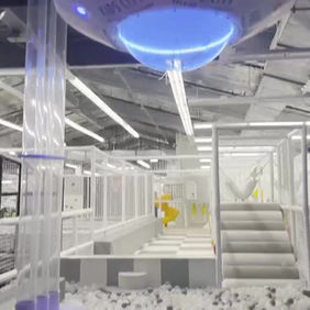 White ball pit and slide area at Kids City Adventure Honolulu