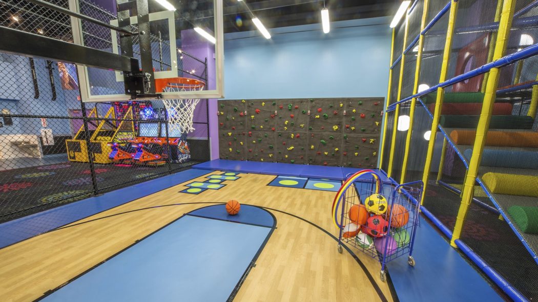 Sports and climbing zone at Kids Quest Northern Quest.