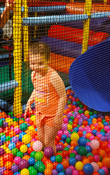 Slide and ball pit at Kids Town Fox Valley Mall