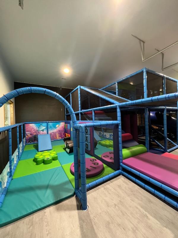 Indoor play area and soft surfaces at Kidz at Play Family Cafe