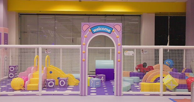 Toddler-friendly play zone entrance at KidzLand in Reno.