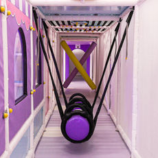 Crawl-through tunnel feature at KidzLand in Reno.