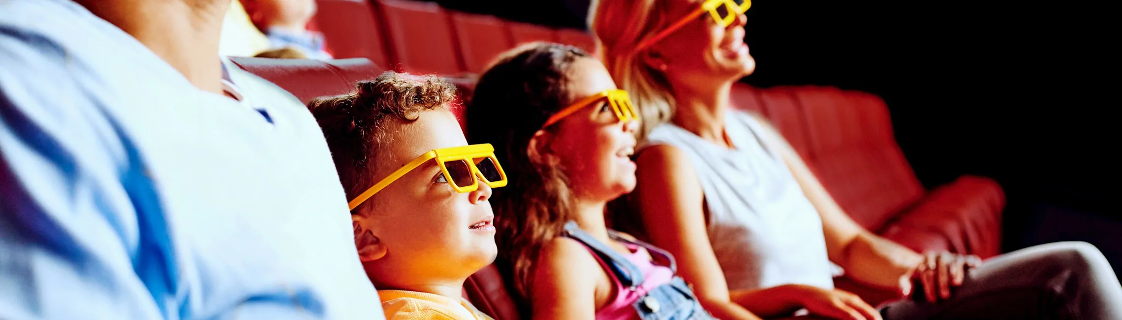 Kids watching a 4D movie at LEGOLAND Discovery Center Columbus.